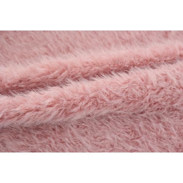Recycled 100% Polyester Fabric Plush Thick Faux Fur Noble Consort Toka Fur Suede Composite Fabric Women's Clothing Bag Shoes