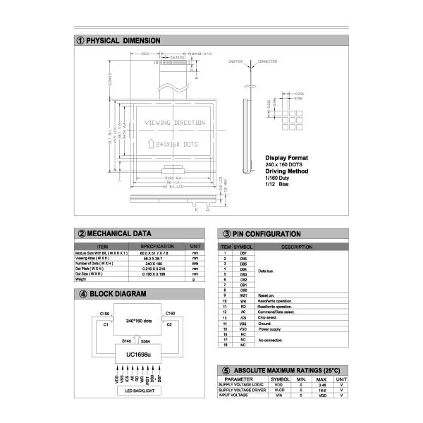 240*160 ставит точки дисплей Lcd Monochrome, СИД экрана Tft Lcd красное/зеленое освещает контржурным светом