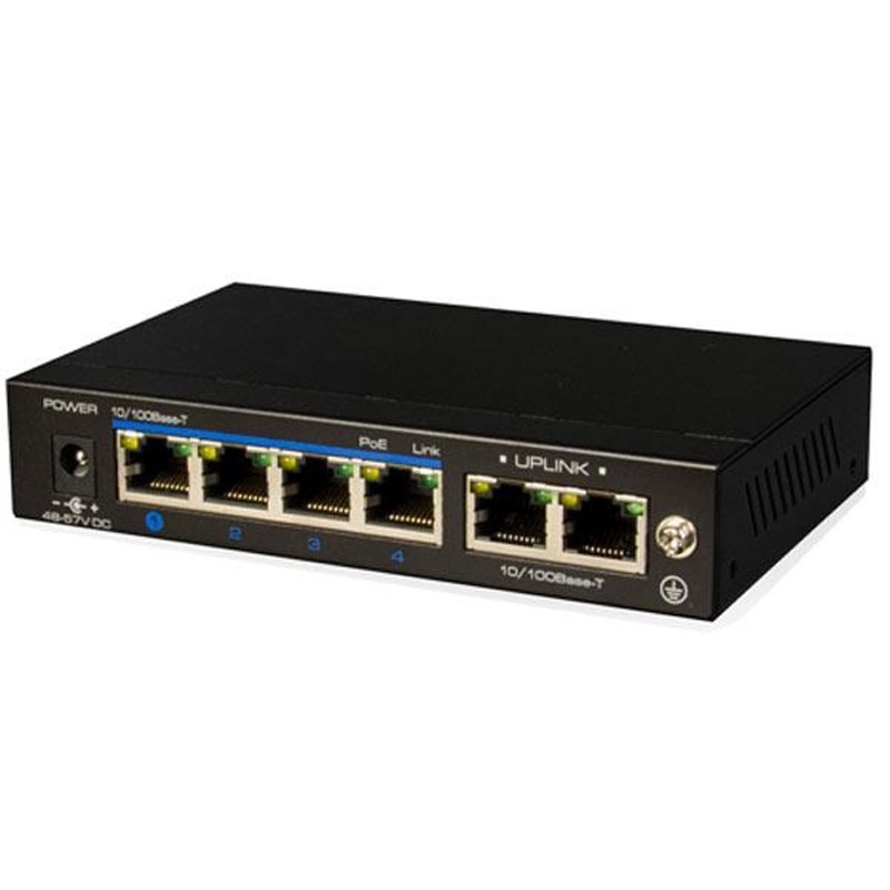 Режим CCTV переключателя одного IEEE 802,3 802.3u 802.3af 802.3at 4 гаван PoE ключевой