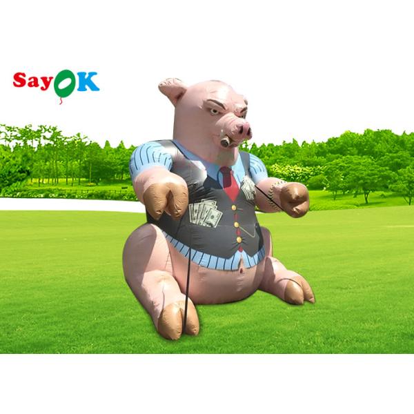 EN71 Inflatable Cartoon Characters Pig Model Advertising Outdoor Decor Blow Up Cartoon Characters