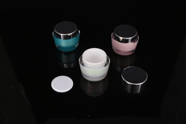 hand lip crystal pump empty square white Screen Printing Airless 30ml Cosmetic Cream Jars
