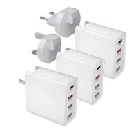 Au-dessus du type adaptateur d'USB de protection de tension de mur du QC 3,0 du palladium 48W USA de C