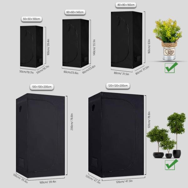 6.0KG 40*40*120cm Mini 16*16*48 Inch Indoor Grow Tent
