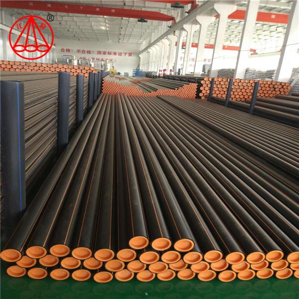 High Toughness HDPE Poly Pipe Wear Resistance Non Toxic Reliable Construction