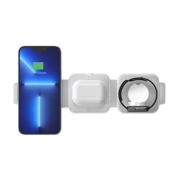 Складчивый магнитный беспроводный зарядное устройство ABS пластик для iPhone iWatch и больше