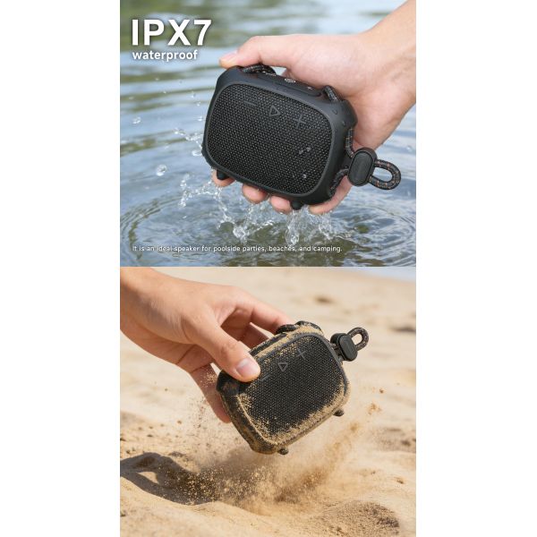 IPX7 Waterproof 8W Bike Mountable Bluetooth Speaker - Wireless Portable Outdoor Speaker