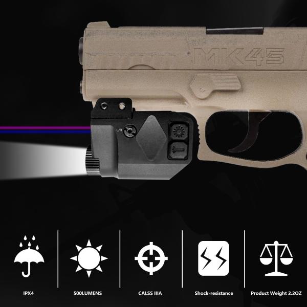 Shotgun Purple Blue Laser Beam 500 Lumens IPX4 Waterproof Rating