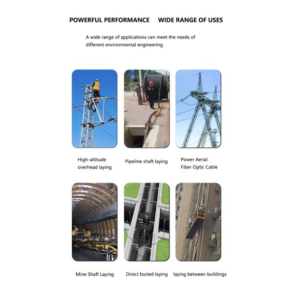 G655 GYTS Optical Fiber Armored Cable With PE Jacket Outdoor Armored Cable