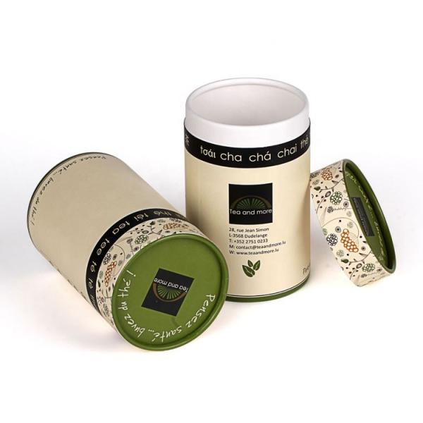 Food Grade Tea Paper Jar Customized Craft Paper Bio-degradable Cylinder Carton Packaging Tube Sealed Moisture-proof Chewing Gum