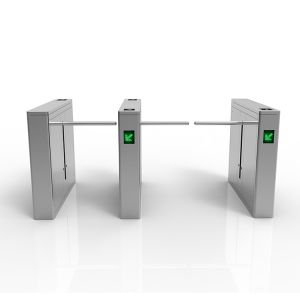 SS304 600mm Width Drop Arm Turnstile with BLDC Motor for Access Control