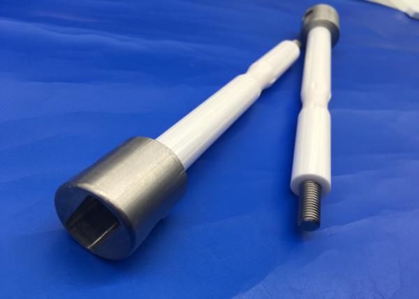 Zirconia Ceramic Valve Rod / Ceramic Plunger  with Metal Housing for Pump