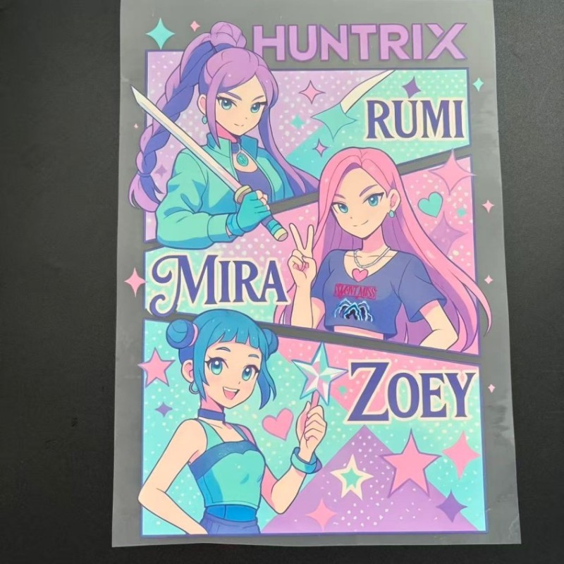 Custom Huntrix Birthday Girl htv, Personalized Kpop Demon Hunter Birthday logos, Kpop custom iron on transfers Gift for Huntrix fan,Birthday Gift for Kid