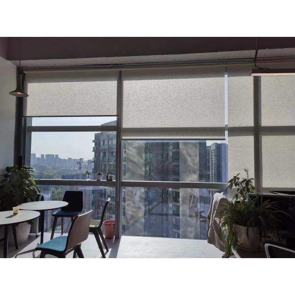 Groupeve Semi-Blackout Motorized Blinds Fabric For Outdoor Roller Shades With 7-8 Color Fastness