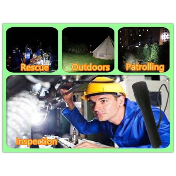 AA Battery Powered LED Flashlight IP64 Focusing Rechargeable Led Torch Light