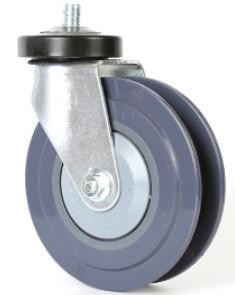 PP Core Shopping Cart Caster Wheels , 125mm Shopping Trolley Castors