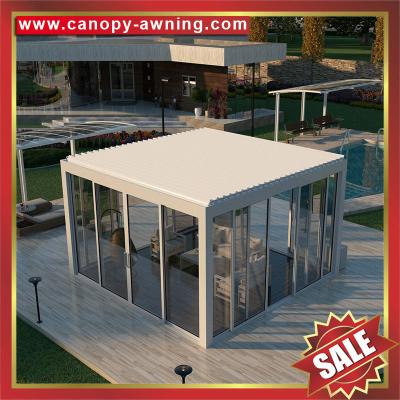 outdoor backyard Modern Aluminium Opening louvered shutter Roof Pergola gazebo shelter for sale