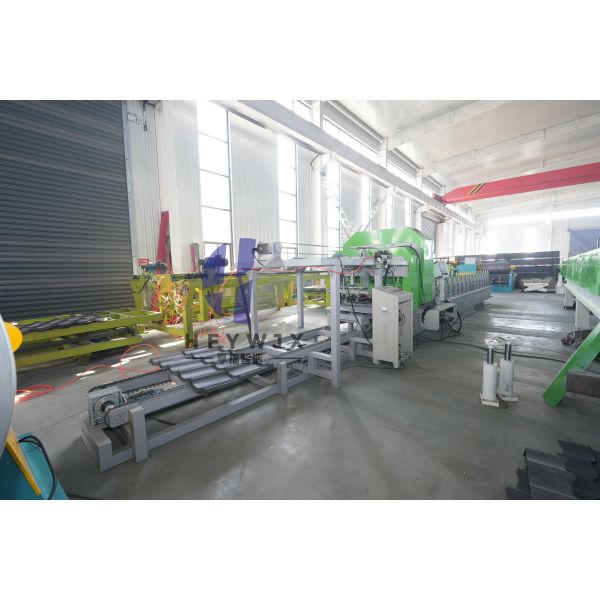 1110 Glazed Tile Production Line with 16 Roll Forming Stations, 11kw Servo Motor, and PLC Control for High Output