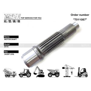 Dealed Bag SY75 Excavator Motor Shaft with Gear Oil Maintenance and Transport Packaging
