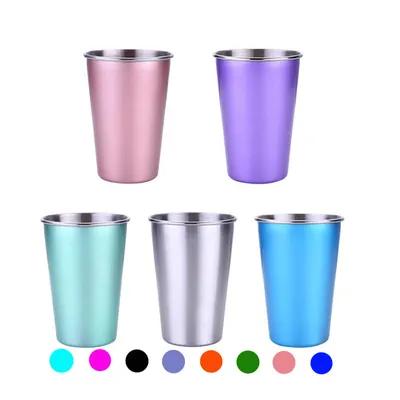 Un verre en acier inoxydable 6 oz verre à boire tasse à vin tasse à café incassable tasse à thé pour camping en plein air voyage argent