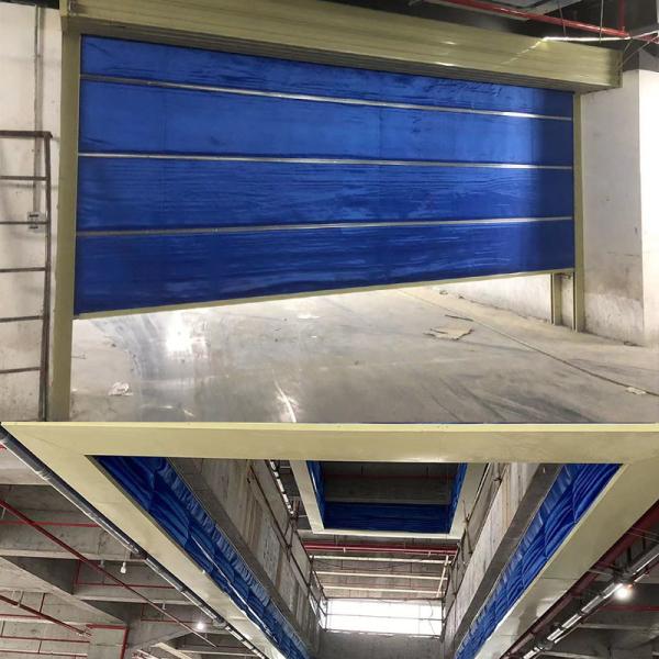 Heat Resistance Fire Curtain Rolling Shutter Door Blue Inorganic Fire Shutter Solution