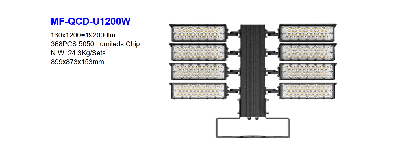 1200W 6000-6500K светодиодный спортивный стадион 155lm/W-165lm/W 10° /20° /40° /60° /90° 5 лет гарантия для башенного крана
