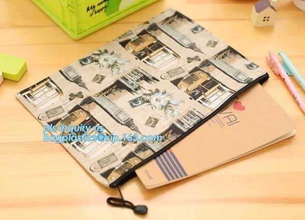 Organizer Zipper Bag Folder Office Stationery bag, zipper optional size stationery Envelope PP File Bag, document bag fi