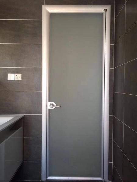 2018 Fashionable Design Flat Residential Door For Bathroom with aluminum frame