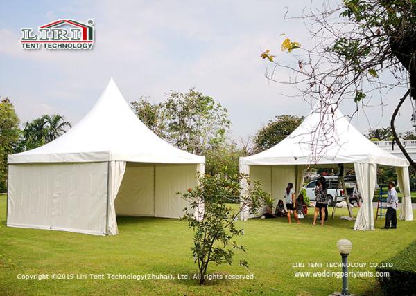 Famoso exterior 5x5m do dossel do miradouro do partido com o Sidewall liso do PVC do branco ao redor