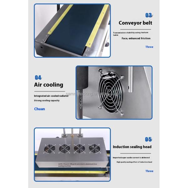 Fecho de indução eletromagnético para garrafas de vidro 20-60 mm/60-150 mm Voltagem 220V