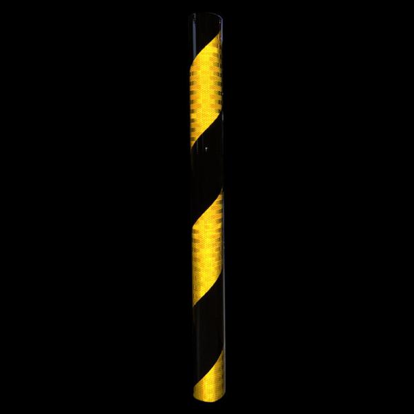 Customized Yellow And Black Striped Prismatic Reflective Sheeting For Road Safety Warning