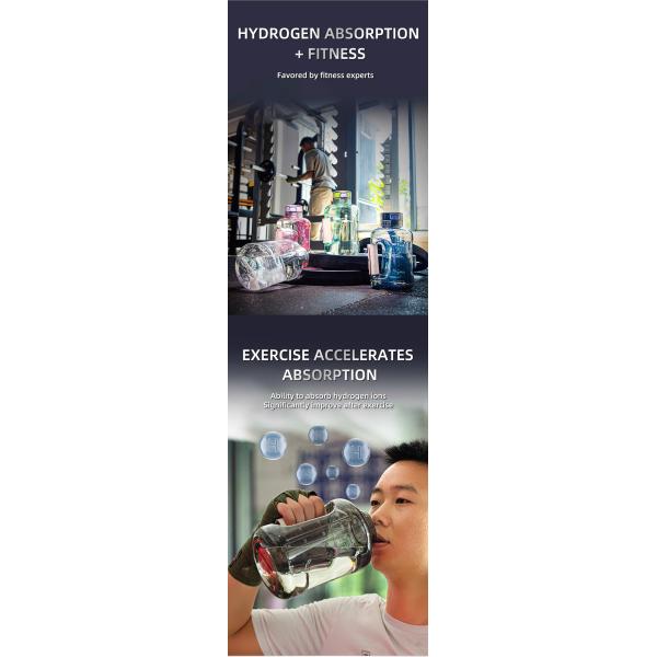 1500ML Portable Hydrogen Water Bottle For Sports Travel