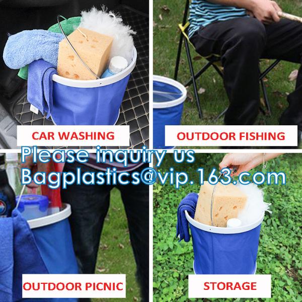 Multifunctional Outdoor Fishing Bucket Car Washing Portable Folding Collapsible Water Bucket