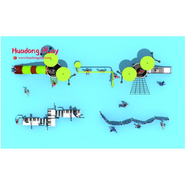 Funny Outdoor Playground Slides Linear Low Density Polyethylene Easy Installation