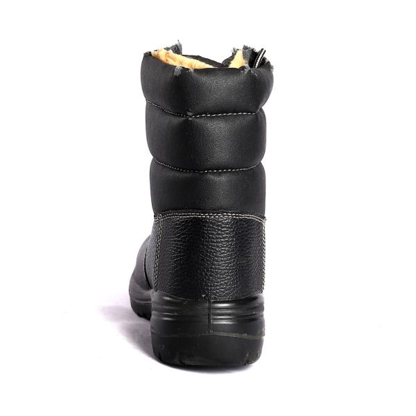 Черная расколотая коровая кожа с резкой стальной пальцы шнурки антискользящие амортизирующие рабочие обувь