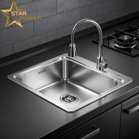 304 Stainless Steel Single And Double Sink Integrated Molding Thickening And Deepening Icrease Wire Drawing
