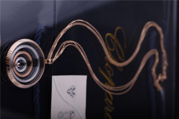 Pendente longo 795014-9001 de Rose And White Gold Diamond da joia de Chopard da colar do espírito feliz