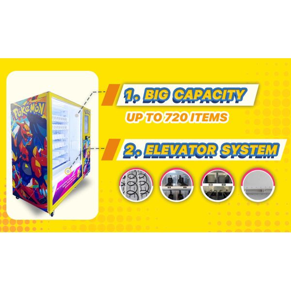 WEIMI  Pokemon Card Vending Machine With Card Reader And Elevator Suitable For Shopping Mall