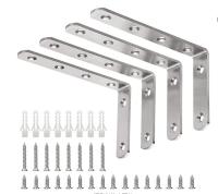 Stainless Steel Cabinet Support Bracket for Furniture Bed Frame Connection in Plating