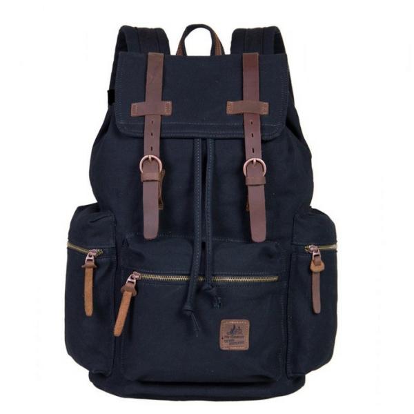 Backpack male cotton casual canvas backpack sports bag student computer bag large capacity