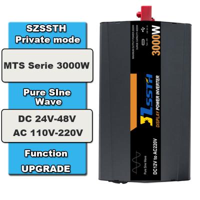 Off Grid Pure Inverteur de puissance de l' onde sinusoïdale 3KW prise personnalisée 50Hz 60Hz