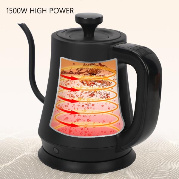 Caldeirão Elétrico de Aço Inoxidável de 1L Caldeirão Elétrico de Metal de Ebulição Rápida de 1800W