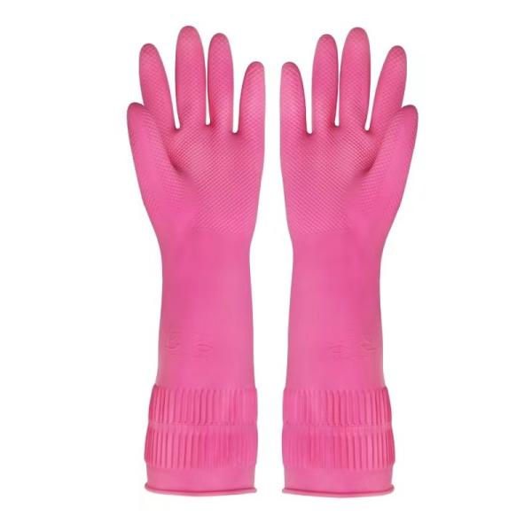 100G/Pair Kitchen Cleaning Gloves Anti Leakage 38CM Latex Lined Gloves