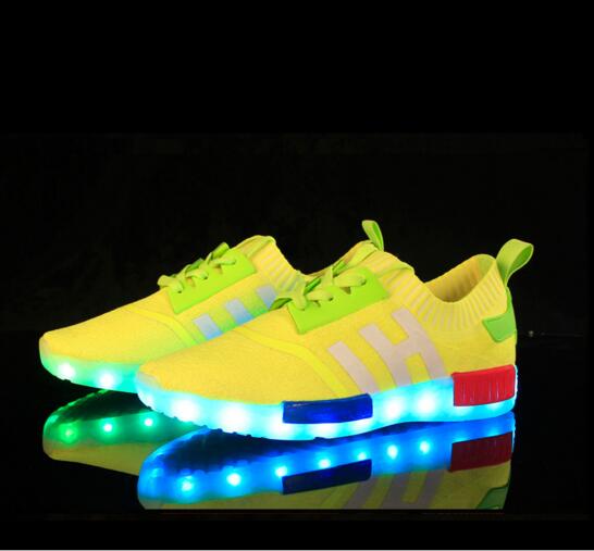 Rechargeable Flash Neon Light Up Shoes , Remote Control Led Shoes For Men