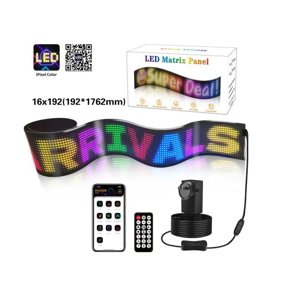 Défilement de la publicité Panneaux LED Bluetooth flexible Full RGB 5VDC câble USB alimentation pour le magasin de voiture Hôtel