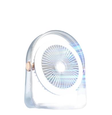 Tri-color  White Gray Green Fan With PETG + Brushless Motor 1200mAh Battery 3-speed Wind 2-6W + 3-level Light Adjustment