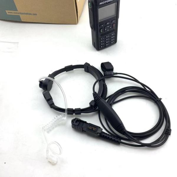 Motorola MTP3150 3250 6750 Heavy Duty Throat Microphone with Acoustic Tube Headphone
