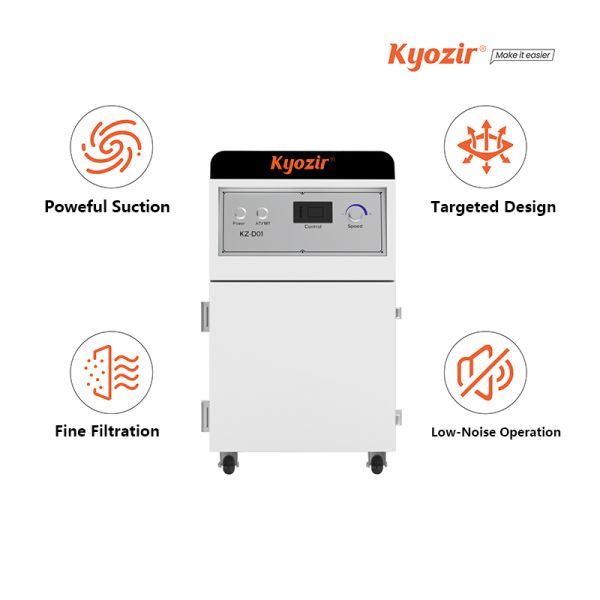High Efficiency Dental Lab Vacuum Cleaner Dust Extractor 200m3/h 220V