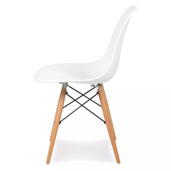 ISO9001 Wooden Leg white  Dining Chair Plastic Dinner Chair 46*45*81cm