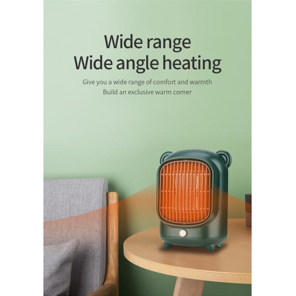 Нет Управляемый приложением 500 Вт Милый дизайн PTC Керамический столовой электрический обогреватель с горячим воздухом