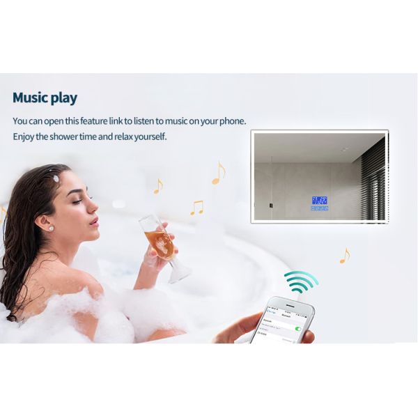 IP44 Defogger LED Mirror   , LED Bathroom Vanity Mirror With Lights